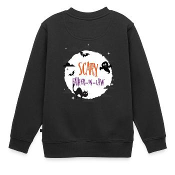 Gruseliger Schwiegervater - Kinder Premium Organic Sweatshirt - Schwarz - Hinten - AI Model Kid Female (0cm)