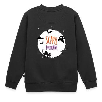 Décorateur effrayant - Sweat Premium enfant bio - noir - Dos - AI Model Kid Female (0cm)