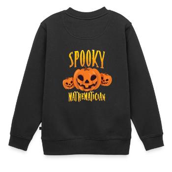 Spooky Mathematician - Kids Premium Organic Sweatshirt - black - Back - AI Model Kid Female (0cm)