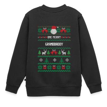 Ein fröhlicher Großvater - Kinder Premium Organic Sweatshirt - Schwarz - Hinten - AI Model Kid Female (0cm)