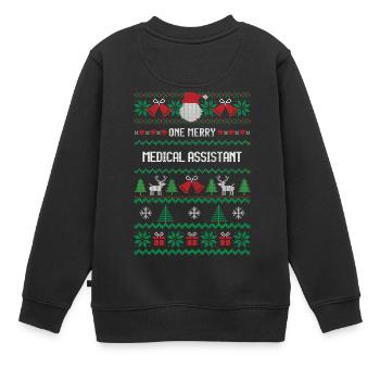 Eine fröhliche Arzthelferin - Kinder Premium Organic Sweatshirt - Schwarz - Hinten - AI Model Kid Female (0cm)
