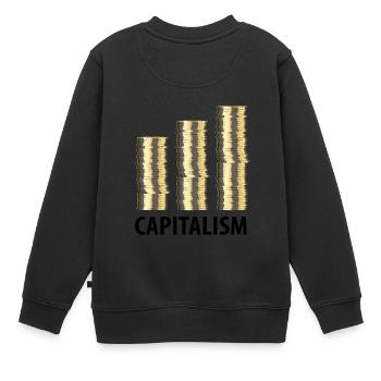 Capitalisme - Sweat Premium enfant bio - noir - Dos - AI Model Kid Female (0cm)