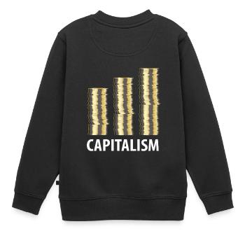 Capitalisme - Sweat Premium enfant bio - noir - Dos - AI Model Kid Female (0cm)