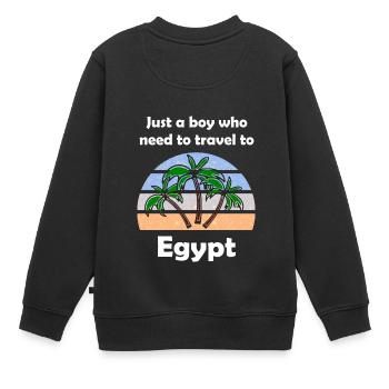 Ferien in Ägypten - Kinder Premium Organic Sweatshirt - Schwarz - Hinten - AI Model Kid Female (0cm)