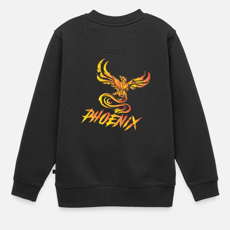 phénix - Sweat Premium enfant bio - noir