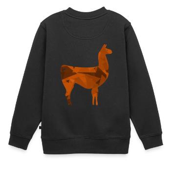 Lama, Lamas, Inca, Incas, Pérou, Andes, Alpaga, Alpaga - Sweat Premium enfant bio - noir - Dos - AI Model Kid Female (0cm)