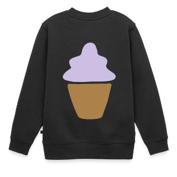 Petit gâteau cadeau de cuisson - Sweat Premium enfant bio - noir - Dos - AI Model Kid Female (0cm)