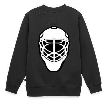 ice hockey eishockey skates schlittschuhe puck hel - Kinder Premium Organic Sweatshirt - Schwarz - Hinten - AI Model Kid Female (0cm)