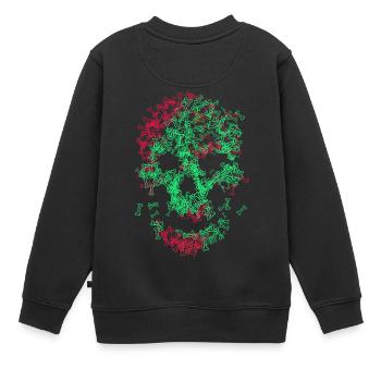 Totenkopf aus Knochen - Kinder Premium Organic Sweatshirt - Schwarz - Hinten - AI Model Kid Female (0cm)