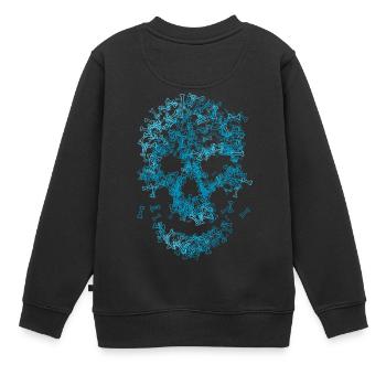 os du crâne - Sweat Premium enfant bio - noir - Dos - AI Model Kid Female (0cm)