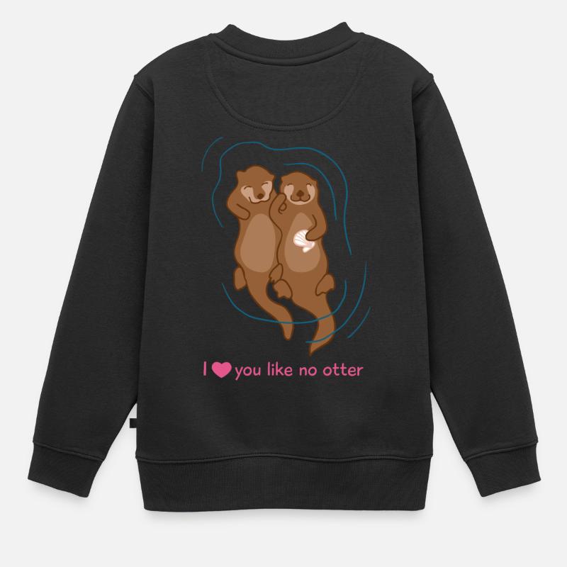 Otter Amour - Sweat Premium enfant bio - noir