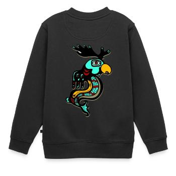 tribal - Sweat Premium enfant bio - noir - Dos - AI Model Kid Female (0cm)