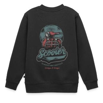 Summer - scooter driver - Spain feeling - Kids Premium Organic Sweatshirt - black - Back - AI Model Kid Female (0cm)