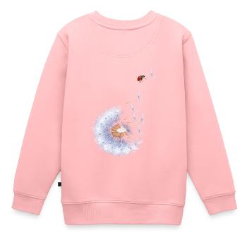 Coccinelle sur graines de pissenlit - Sweat Premium enfant bio - rose - Dos - AI Model Kid Female (0cm)