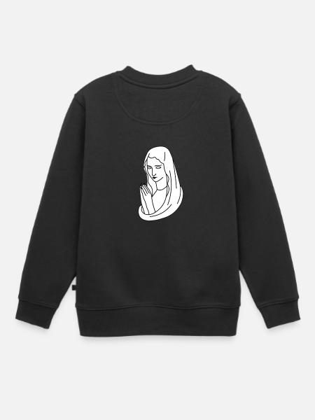 Jesus Marie vierge - Sweat Premium enfant bio - noir