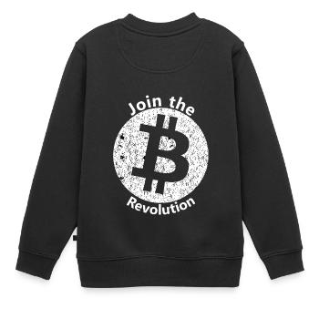Die Bitcoin Revolution - Kinder Premium Organic Sweatshirt - Schwarz - Hinten - AI Model Kid Female (0cm)