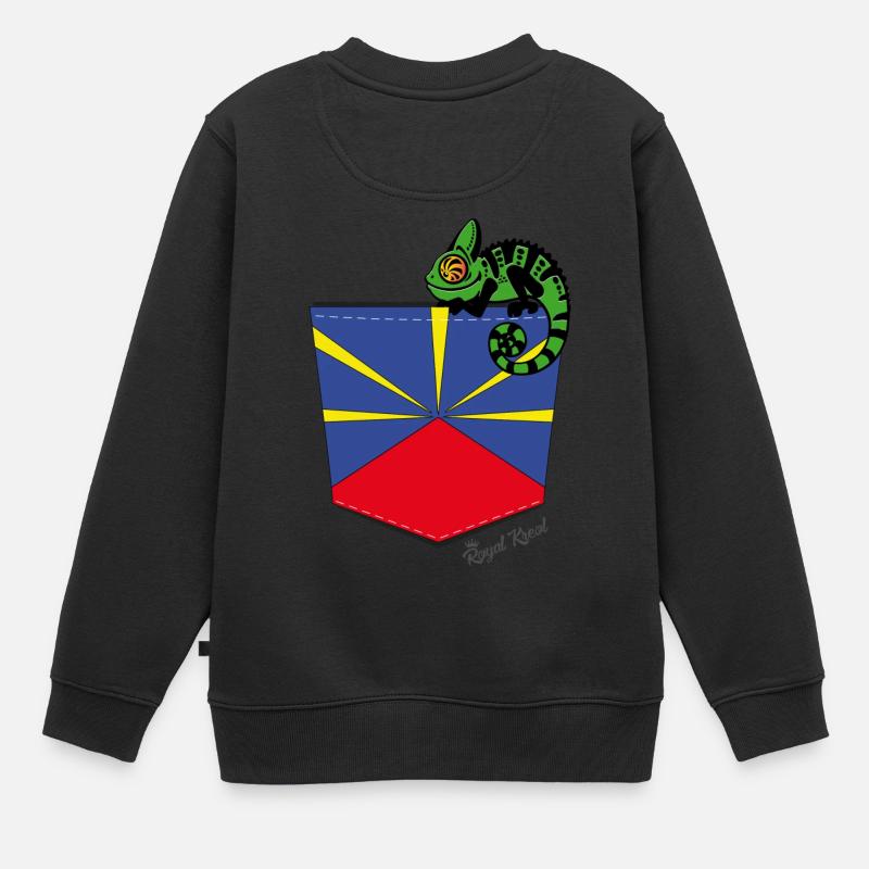 la réunion dan' ker - Sweat Premium enfant bio - noir