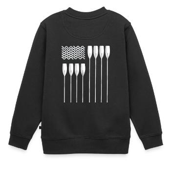 États-Unis aviron crânes rames bateau à rames sport d’équipe huitième - Sweat Premium enfant bio - noir - Dos - AI Model Kid Female (0cm)