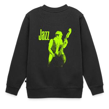 Jazz - Kinder Premium Organic Sweatshirt - Schwarz - Hinten - AI Model Kid Female (0cm)