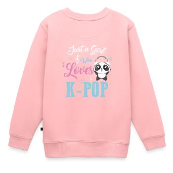 kpop band girl fan - Kinder Premium Organic Sweatshirt - Rosa - Hinten - AI Model Kid Female (0cm)