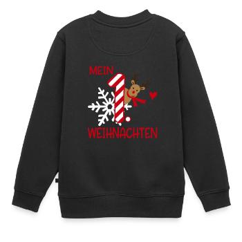 Mein erstes Weihnachten - Kinder Premium Organic Sweatshirt - Schwarz - Hinten - AI Model Kid Female (0cm)