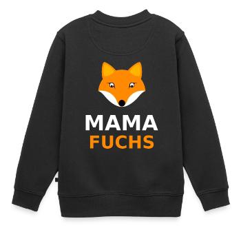 Mama Fuchs Partnerlook - Kinder Premium Organic Sweatshirt - Schwarz - Hinten - AI Model Kid Female (0cm)