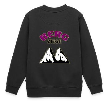 Berge Berg Ziege - Kinder Premium Organic Sweatshirt - Schwarz - Hinten - AI Model Kid Female (0cm)