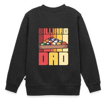 Papa de billard - Sweat Premium enfant bio - noir - Dos - AI Model Kid Female (0cm)