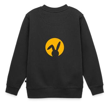Conception simple de l’oreille pliée parfait cadeau de Pâques - Sweat Premium enfant bio - noir - Dos - AI Model Kid Female (0cm)