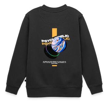 Psychedelic Universe - Kids Premium Organic Sweatshirt - black - Back - AI Model Kid Female (0cm)