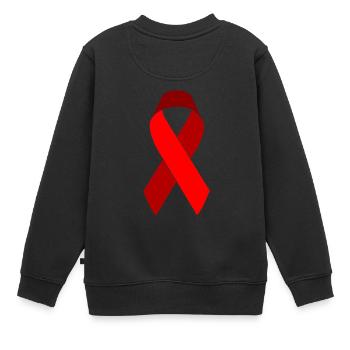 Awareness Welt-Aids-Tag HIV Rote Schleife Leben Ka - Kinder Premium Organic Sweatshirt - Schwarz - Hinten - AI Model Kid Female (0cm)