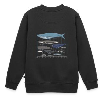 Espèces de baleines mammifères marins baleines - Sweat Premium enfant bio - noir - Dos - AI Model Kid Female (0cm)