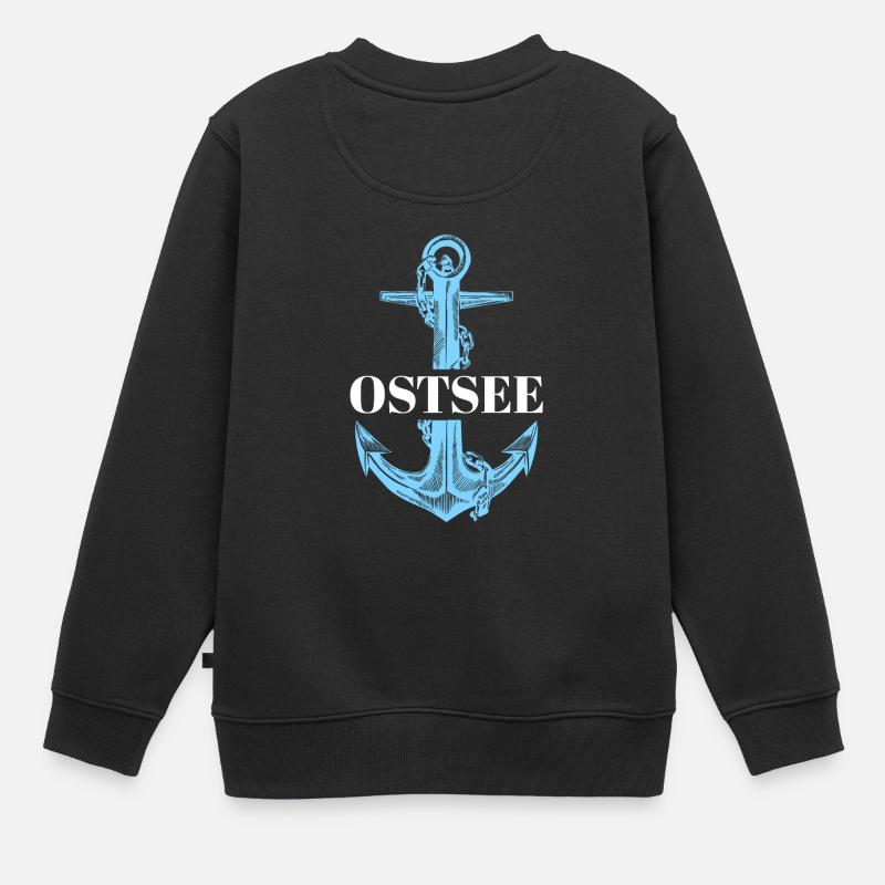 Ostsee Rügen Usedom Fehmarn Urlaub an der Ostsee - Kinder Premium Organic Sweatshirt - Schwarz