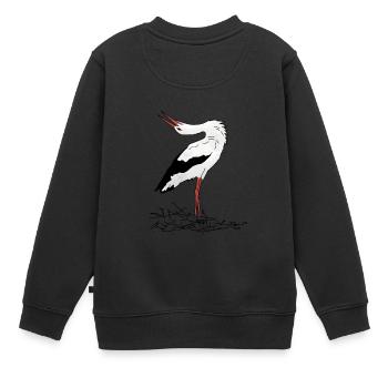 Cigogne - Sweat Premium enfant bio - noir - Dos - AI Model Kid Female (0cm)