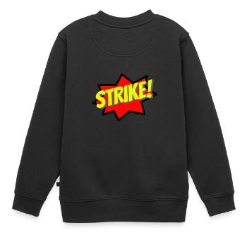 Bowling Strike - Kids Premium Organic Sweatshirt - black - Back - AI Model Kid Female (0cm)