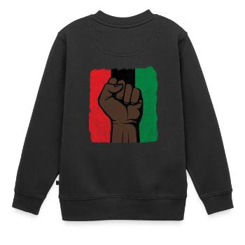 Black Power First-Black History-Black Lives Matter - Sweat Premium enfant bio - noir - Dos - AI Model Kid Female (0cm)