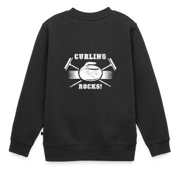 Stockschießen Curling Eisstock Eisstockschießen - Sweat Premium enfant bio - noir - Dos - AI Model Kid Female (0cm)