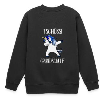 Tschüss Grundschule Abschiedsgeschenk - Kinder Premium Organic Sweatshirt - Schwarz - Hinten - AI Model Kid Female (0cm)