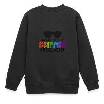 Geschafft Krippenabsolvent Krippe Kinderkrippe - Kinder Premium Organic Sweatshirt - Schwarz - Hinten - AI Model Kid Female (0cm)