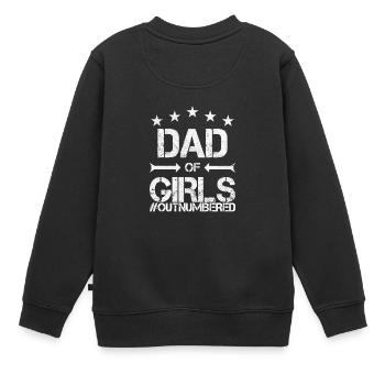 dad of girls geschenk - Kinder Premium Organic Sweatshirt - Schwarz - Hinten - AI Model Kid Female (0cm)