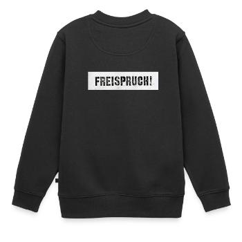 Freispruch! Fun T-shirt Gericht unschuldig Spaß - Kinder Premium Organic Sweatshirt - Schwarz - Hinten - AI Model Kid Female (0cm)