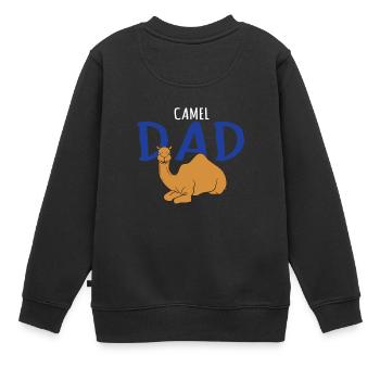 Camel Dad - Camel Lover Gift - Dad Gift - Kinder Premium Organic Sweatshirt - Schwarz - Hinten - AI Model Kid Female (0cm)