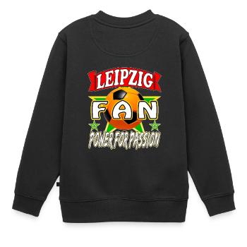 Fussball Leipzig Fan Power for passion - Kinder Premium Organic Sweatshirt - Schwarz - Hinten - AI Model Kid Female (0cm)