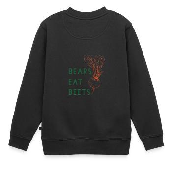 Bärenrüben - Kinder Premium Organic Sweatshirt - Schwarz - Hinten - AI Model Kid Female (0cm)