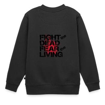 Kämpfe gegen die Toten - Kinder Premium Organic Sweatshirt - Schwarz - Hinten - AI Model Kid Female (0cm)