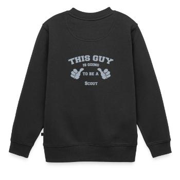 Dieser Typ wird ein Pfadfinder sein - Kinder Premium Organic Sweatshirt - Schwarz - Hinten - AI Model Kid Female (0cm)