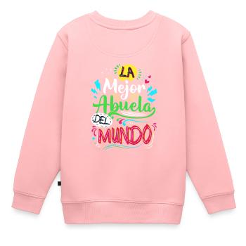 La Mejor Abuela Del Mundo Design Regalo Abuelita - Kinder Premium Organic Sweatshirt - Rosa - Hinten - AI Model Kid Female (0cm)