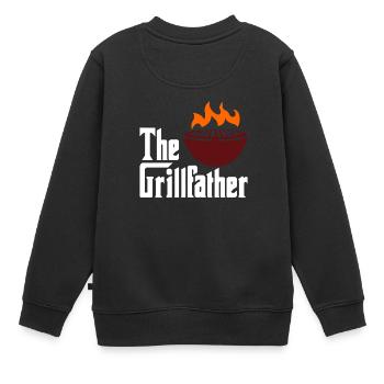 L'amateur de barbecue Grillfather - Sweat Premium enfant bio - noir - Dos - AI Model Kid Female (0cm)