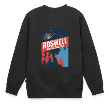Roswell New Mexico USA Verschwörungstheorien Fun Gif - Kinder Premium Organic Sweatshirt - Schwarz - Hinten - AI Model Kid Female (0cm)