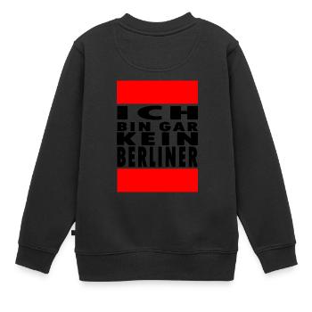 berlin hauptstadt lebt lustiger touristen spruch - Kinder Premium Organic Sweatshirt - Schwarz - Hinten - AI Model Kid Female (0cm)